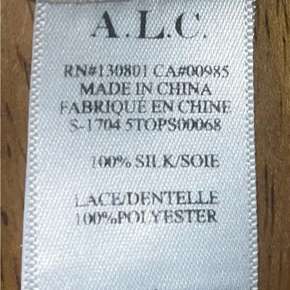 A.L.C. Annora 100% silk blouse, size 4. - Picture 5 of 6